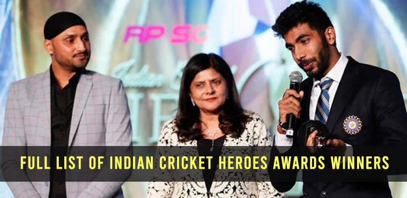 Full list of Indian Cricket Heroes awards winners